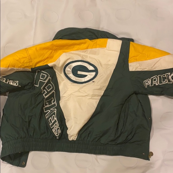 Vintage Packers coach puffer jacket/winder breaker